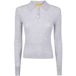 Guest In Residence Women Long Sleeves "Shrunken" Cashmere Polo Shirt